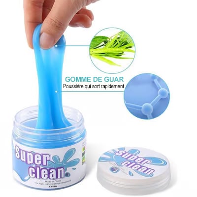 Gel Nettoyant Réutilisable Super Clean pour Clavier et Voiture