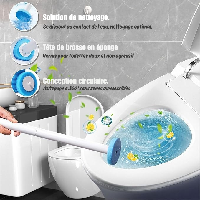 Système de nettoyage des toilettes à usage unique
