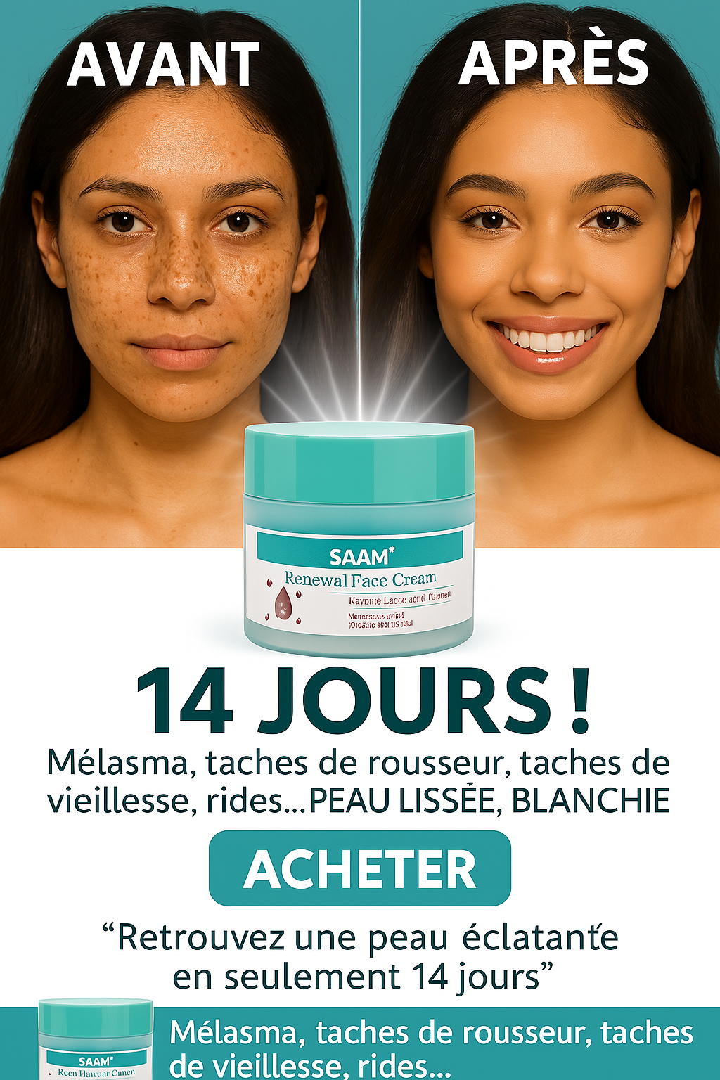 Crème visage régénérante anti-tâches
