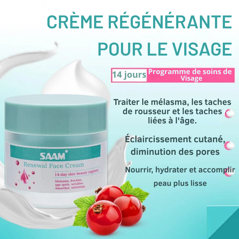 Crème visage régénérante anti-tâches