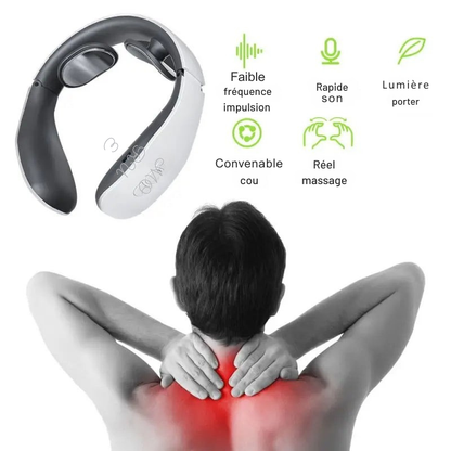 Masseur de Cou Chauffant- Soulage les Douleurs et le Stress en Quelques Minutes