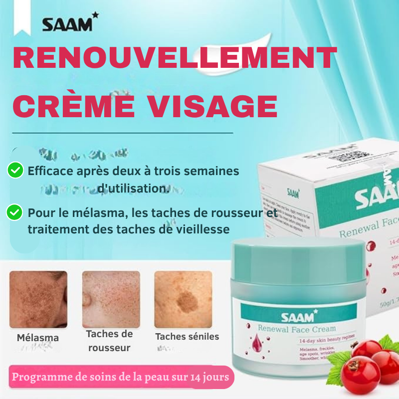 Crème visage régénérante anti-tâches