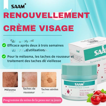 Crème visage régénérante anti-tâches