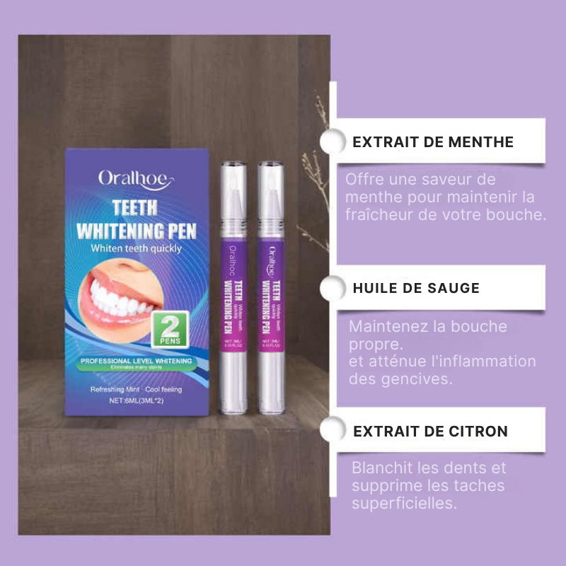 ✨ Stylo Blanchissant Pour Dents – ORALHOE