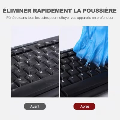 Gel Nettoyant Réutilisable Super Clean pour Clavier et Voiture