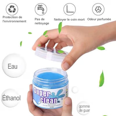 Gel Nettoyant Réutilisable Super Clean pour Clavier et Voiture