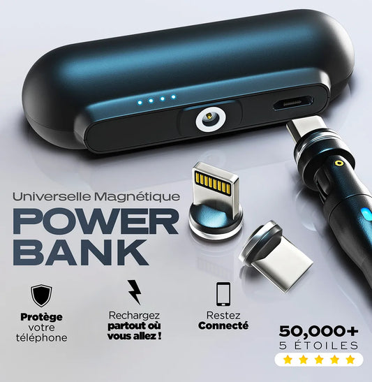 SNAP-N-CHARGE 3000mAh | Power Bank Universelle Magnétique