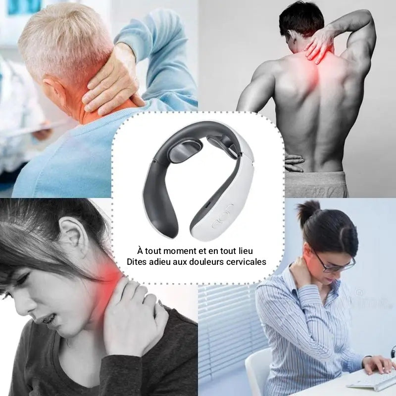 Masseur de Cou Chauffant- Soulage les Douleurs et le Stress en Quelques Minutes