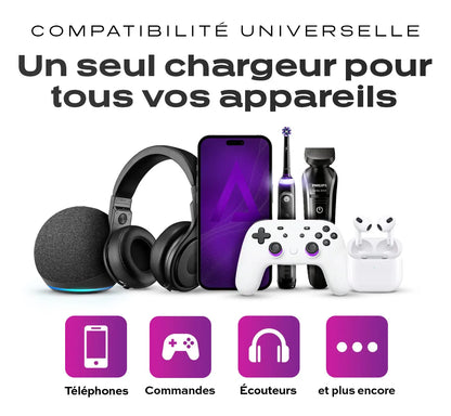 SNAP-N-CHARGE 3000mAh | Power Bank Universelle Magnétique